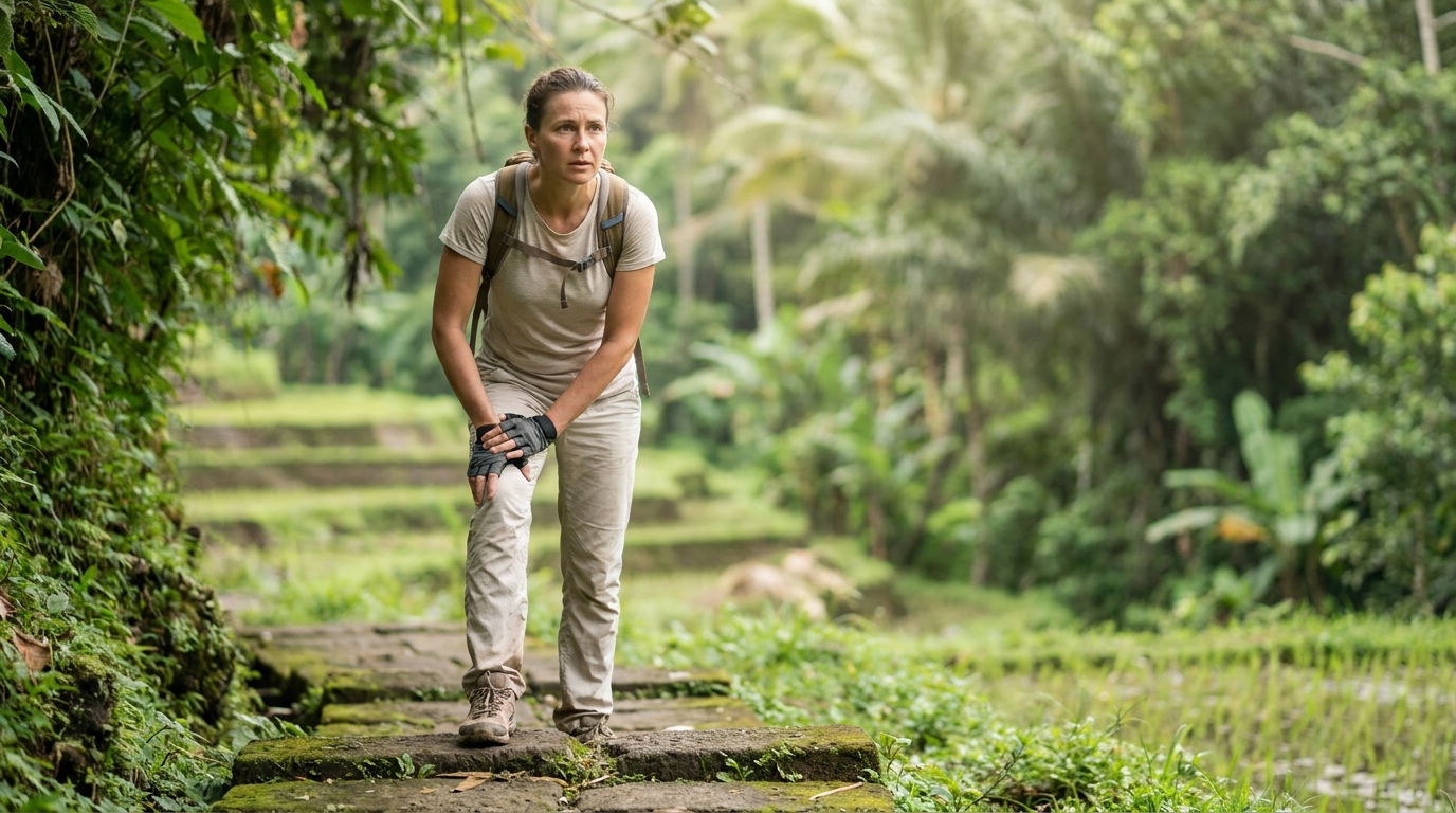 Knee Pain After Hiking in Bali: A Traveler's Recovery Guide physiotherapy Bali article featured image